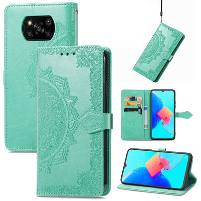 Mandala Flower Embossed Leather Phone Case, For ZTE Blade V40 Pro, For Xiaomi Redmi A1+, For Huawei Mate 50 Pro, For Xiaomi Poco X3 Pro