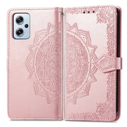 Mandala Flower Embossed Leather Phone Case, For Xiaomi Poco X4 GT, For Xiaomi Redmi Note 10S, For Asus Zenfone 9, For vivo T2X 5G