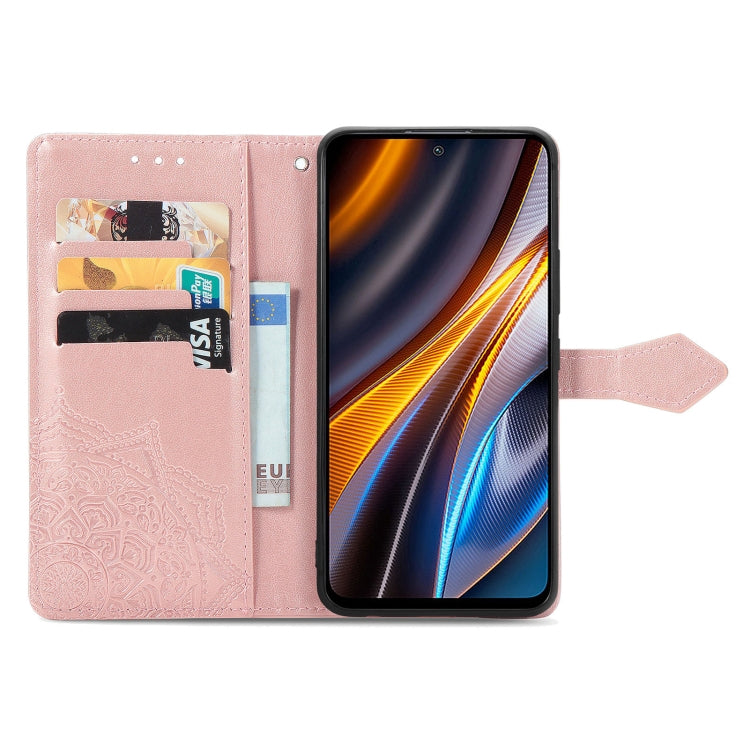 Mandala Flower Embossed Leather Phone Case, For Xiaomi Poco X4 GT, For Xiaomi Redmi Note 10S, For Asus Zenfone 9, For vivo T2X 5G