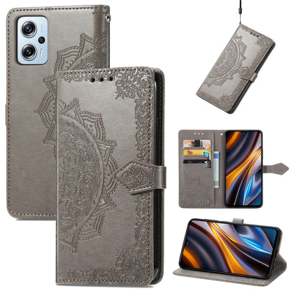 Mandala Flower Embossed Leather Phone Case, For Xiaomi Poco X4 GT, For Xiaomi Redmi Note 10S, For Asus Zenfone 9, For vivo T2X 5G