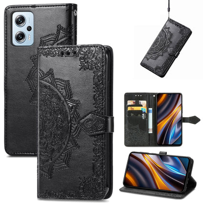 Mandala Flower Embossed Leather Phone Case, For Xiaomi Poco X4 GT, For Xiaomi Redmi Note 10S, For Asus Zenfone 9, For vivo T2X 5G