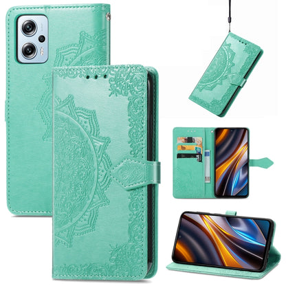 Mandala Flower Embossed Leather Phone Case, For Xiaomi Poco X4 GT, For Xiaomi Redmi Note 10S, For Asus Zenfone 9, For vivo T2X 5G