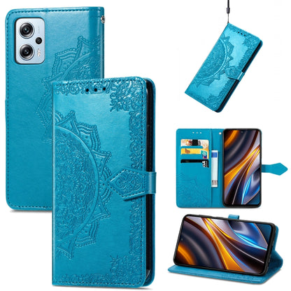 Mandala Flower Embossed Leather Phone Case, For Xiaomi Poco X4 GT, For Xiaomi Redmi Note 10S, For Asus Zenfone 9, For vivo T2X 5G