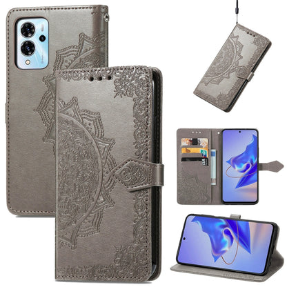 Mandala Flower Embossed Leather Phone Case, For ZTE Blade V40 Pro, For Xiaomi Redmi A1+, For Huawei Mate 50 Pro, For Xiaomi Poco X3 Pro