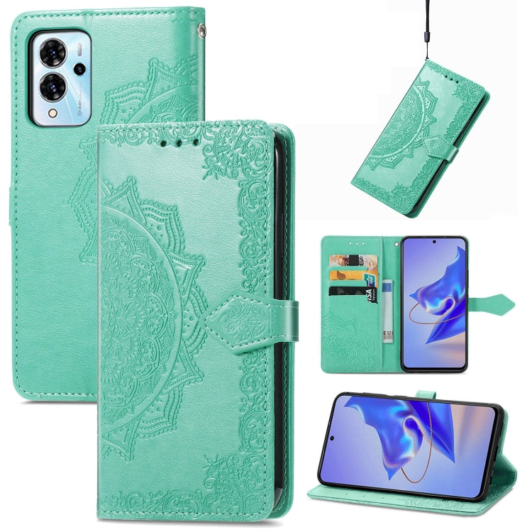 Mandala Flower Embossed Leather Phone Case, For ZTE Blade V40 Pro, For Xiaomi Redmi A1+, For Huawei Mate 50 Pro, For Xiaomi Poco X3 Pro