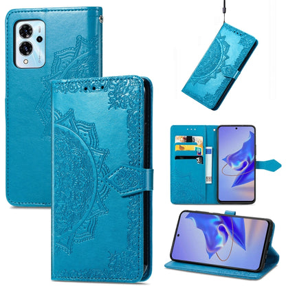 Mandala Flower Embossed Leather Phone Case, For ZTE Blade V40 Pro, For Xiaomi Redmi A1+, For Huawei Mate 50 Pro, For Xiaomi Poco X3 Pro