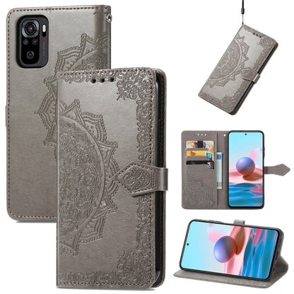 Mandala Flower Embossed Leather Phone Case, For Xiaomi Poco X4 GT, For Xiaomi Redmi Note 10S, For Asus Zenfone 9, For vivo T2X 5G
