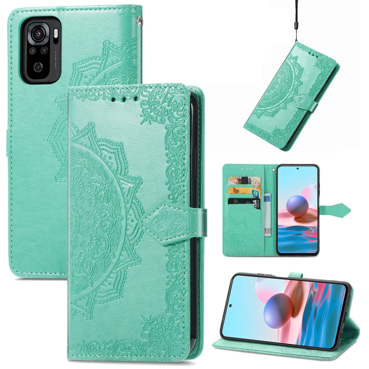 Mandala Flower Embossed Leather Phone Case, For Xiaomi Poco X4 GT, For Xiaomi Redmi Note 10S, For Asus Zenfone 9, For vivo T2X 5G