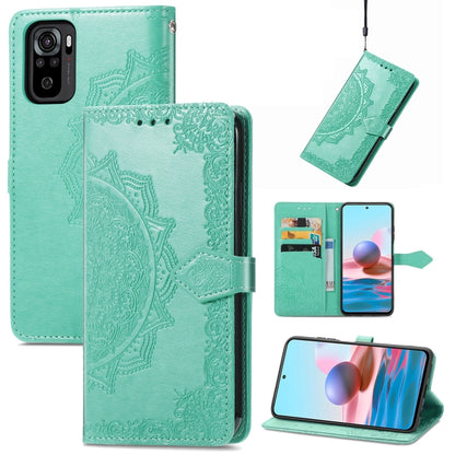 Mandala Flower Embossed Leather Phone Case, For Xiaomi Poco X4 GT, For Xiaomi Redmi Note 10S, For Asus Zenfone 9, For vivo T2X 5G