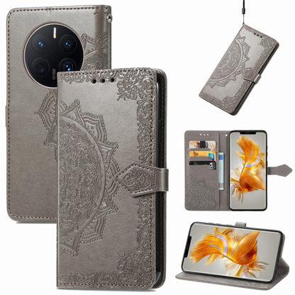 Mandala Flower Embossed Leather Phone Case, For ZTE Blade V40 Pro, For Xiaomi Redmi A1+, For Huawei Mate 50 Pro, For Xiaomi Poco X3 Pro
