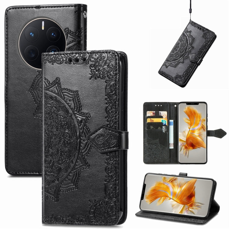 Mandala Flower Embossed Leather Phone Case, For ZTE Blade V40 Pro, For Xiaomi Redmi A1+, For Huawei Mate 50 Pro, For Xiaomi Poco X3 Pro
