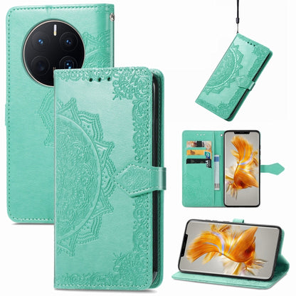 Mandala Flower Embossed Leather Phone Case, For ZTE Blade V40 Pro, For Xiaomi Redmi A1+, For Huawei Mate 50 Pro, For Xiaomi Poco X3 Pro