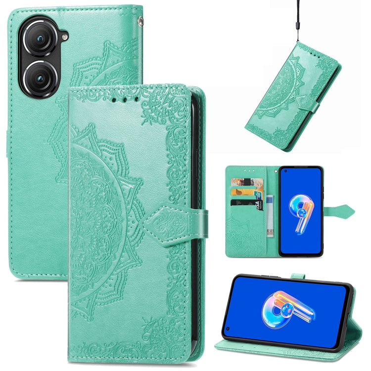 Mandala Flower Embossed Leather Phone Case, For Xiaomi Poco X4 GT, For Xiaomi Redmi Note 10S, For Asus Zenfone 9, For vivo T2X 5G