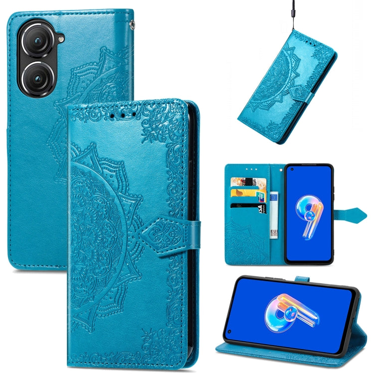 Mandala Flower Embossed Leather Phone Case, For Xiaomi Poco X4 GT, For Xiaomi Redmi Note 10S, For Asus Zenfone 9, For vivo T2X 5G