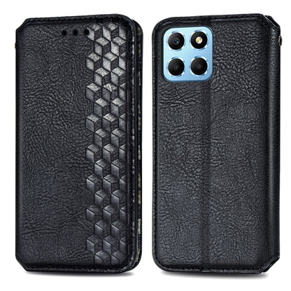 Cubic Grid Pressed Magnetic Leather Phone Case, For Honor X8 5G, For infinix Note 11, For OPPO Reno8 Pro, For OPPO Reno8