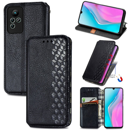 Cubic Grid Pressed Magnetic Leather Phone Case, For Honor X8 5G, For infinix Note 11, For OPPO Reno8 Pro, For OPPO Reno8