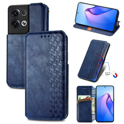 Cubic Grid Pressed Magnetic Leather Phone Case, For Honor X8 5G, For infinix Note 11, For OPPO Reno8 Pro, For OPPO Reno8