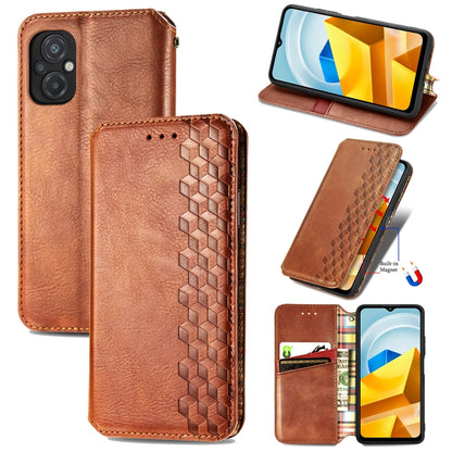 Cubic Grid Pressed Magnetic Leather Phone Case, For Xiaomi Poco M5, For vivo T2X 5G, For Xiaomi 12S Ultra, For ZTE Blade A72 4G
