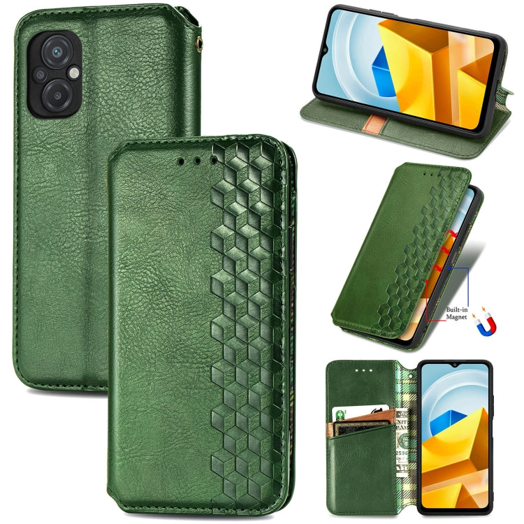Cubic Grid Pressed Magnetic Leather Phone Case, For Xiaomi Poco M5, For vivo T2X 5G, For Xiaomi 12S Ultra, For ZTE Blade A72 4G