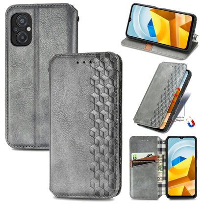 Cubic Grid Pressed Magnetic Leather Phone Case, For Xiaomi Poco M5, For vivo T2X 5G, For Xiaomi 12S Ultra, For ZTE Blade A72 4G