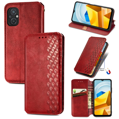 Cubic Grid Pressed Magnetic Leather Phone Case, For Xiaomi Poco M5, For vivo T2X 5G, For Xiaomi 12S Ultra, For ZTE Blade A72 4G