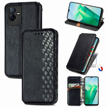 Cubic Grid Pressed Magnetic Leather Phone Case, For Xiaomi Poco M5, For vivo T2X 5G, For Xiaomi 12S Ultra, For ZTE Blade A72 4G