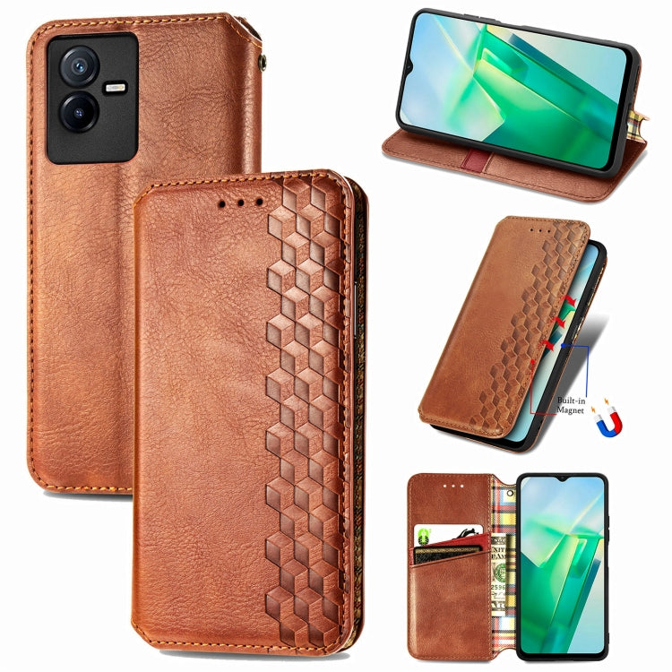 Cubic Grid Pressed Magnetic Leather Phone Case, For Xiaomi Poco M5, For vivo T2X 5G, For Xiaomi 12S Ultra, For ZTE Blade A72 4G