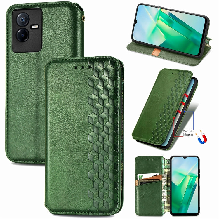 Cubic Grid Pressed Magnetic Leather Phone Case, For Xiaomi Poco M5, For vivo T2X 5G, For Xiaomi 12S Ultra, For ZTE Blade A72 4G