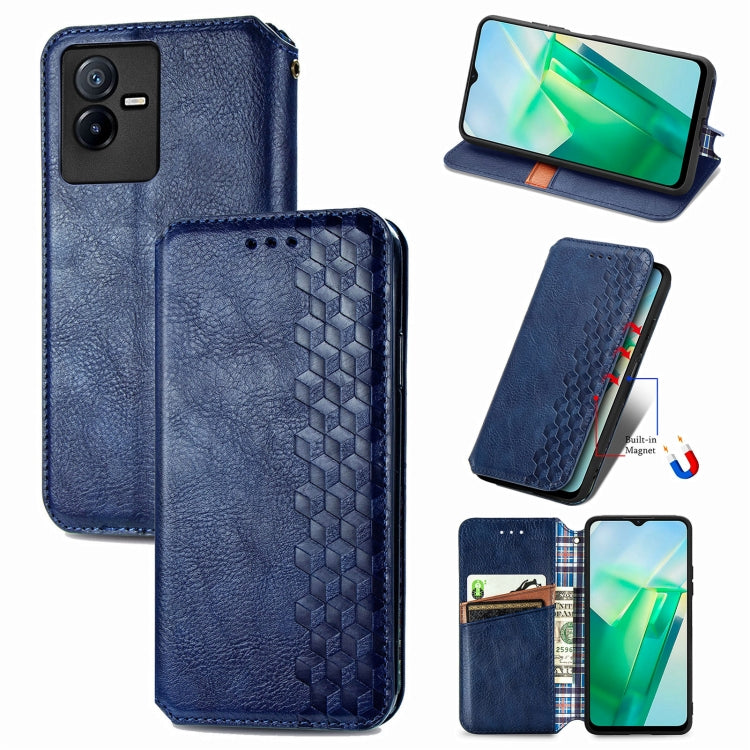 Cubic Grid Pressed Magnetic Leather Phone Case, For Xiaomi Poco M5, For vivo T2X 5G, For Xiaomi 12S Ultra, For ZTE Blade A72 4G