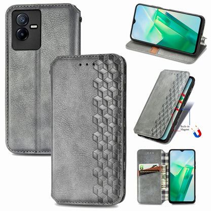 Cubic Grid Pressed Magnetic Leather Phone Case, For Xiaomi Poco M5, For vivo T2X 5G, For Xiaomi 12S Ultra, For ZTE Blade A72 4G