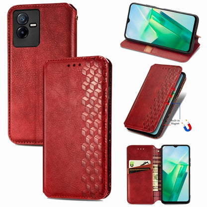 Cubic Grid Pressed Magnetic Leather Phone Case, For Xiaomi Poco M5, For vivo T2X 5G, For Xiaomi 12S Ultra, For ZTE Blade A72 4G