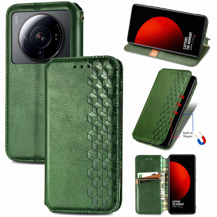 Cubic Grid Pressed Magnetic Leather Phone Case, For Xiaomi Poco M5, For vivo T2X 5G, For Xiaomi 12S Ultra, For ZTE Blade A72 4G