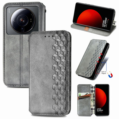Cubic Grid Pressed Magnetic Leather Phone Case, For Xiaomi Poco M5, For vivo T2X 5G, For Xiaomi 12S Ultra, For ZTE Blade A72 4G