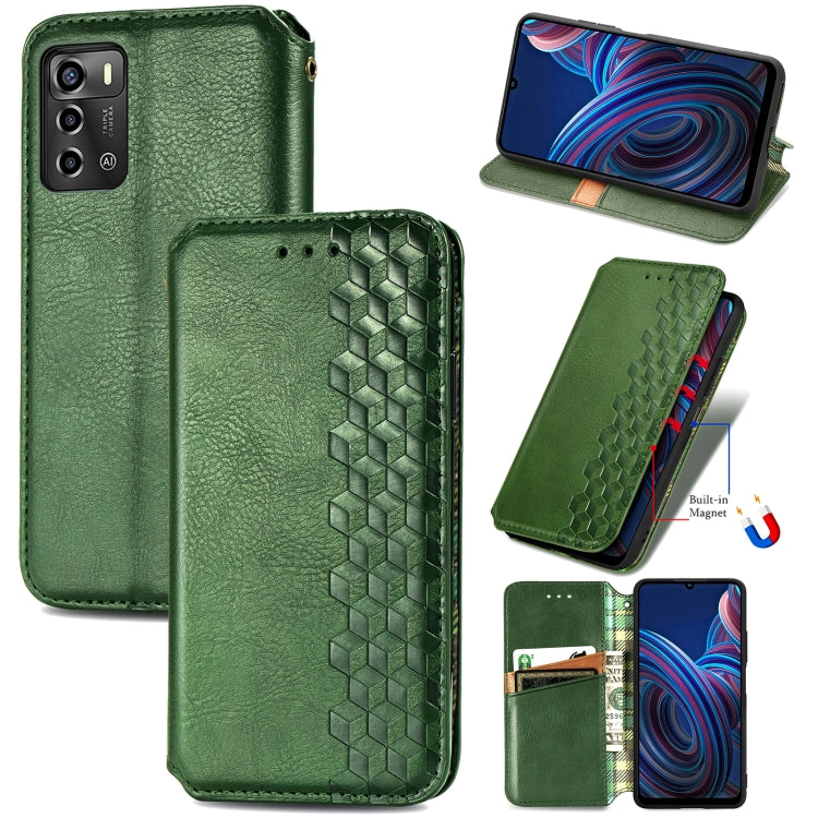 Cubic Grid Pressed Magnetic Leather Phone Case, For Xiaomi Poco M5, For vivo T2X 5G, For Xiaomi 12S Ultra, For ZTE Blade A72 4G
