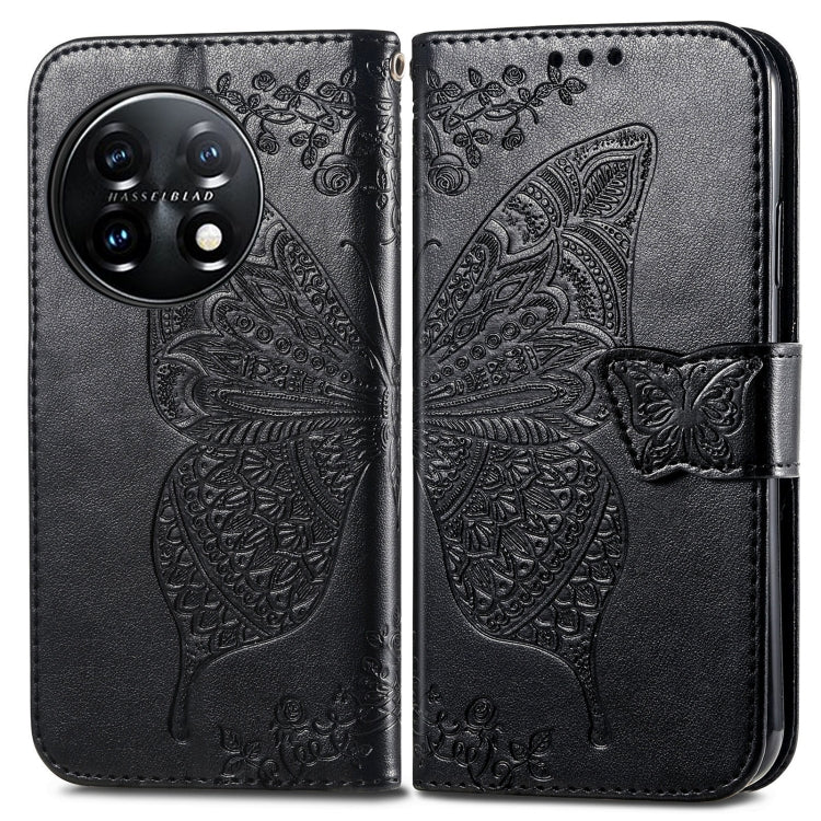 Butterfly Love Flower Embossed Flip Leather Phone Case, For OnePlus 11, For OnePlus Nord N300