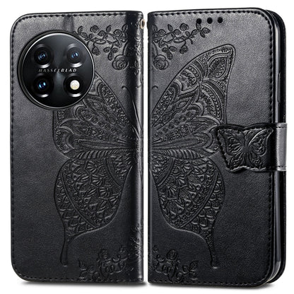 Butterfly Love Flower Embossed Flip Leather Phone Case, For OnePlus 11, For OnePlus Nord N300