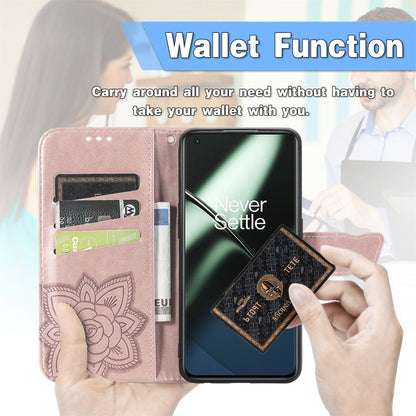 Butterfly Love Flower Embossed Flip Leather Phone Case, For OnePlus 11, For OnePlus Nord N300