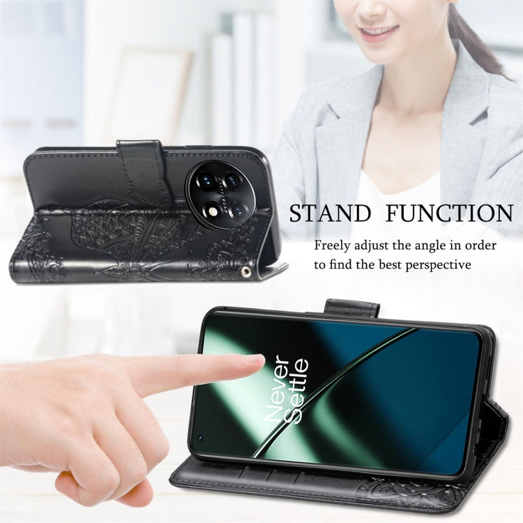 Butterfly Love Flower Embossed Flip Leather Phone Case, For OnePlus 11, For OnePlus Nord N300
