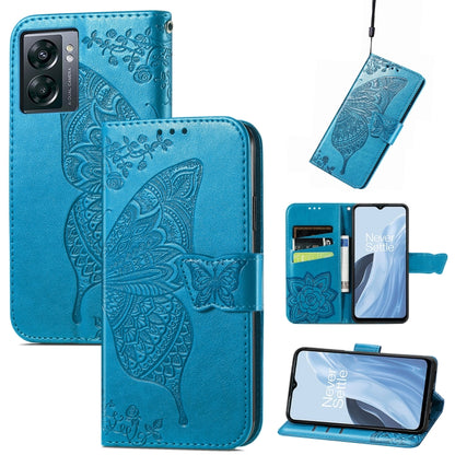 Butterfly Love Flower Embossed Flip Leather Phone Case, For OnePlus 11, For OnePlus Nord N300
