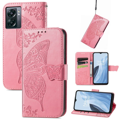 Butterfly Love Flower Embossed Flip Leather Phone Case, For OnePlus 11, For OnePlus Nord N300