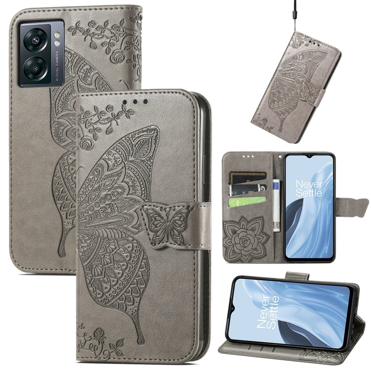 Butterfly Love Flower Embossed Flip Leather Phone Case, For OnePlus 11, For OnePlus Nord N300