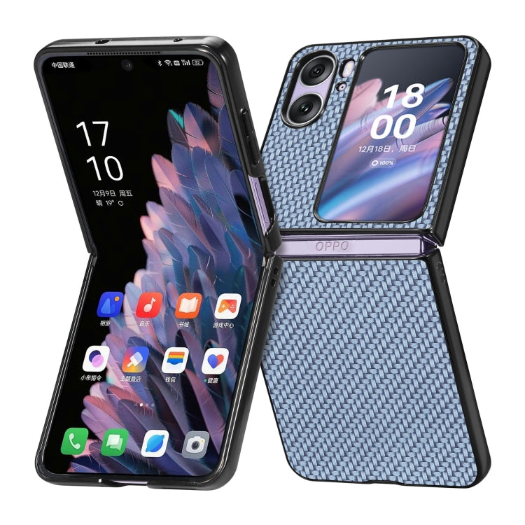Carbon Fiber Texture Leather Back Cover Phone Case, For Honor Magic Vs, For OPPO Find N2 Flip, For OPPO Find N2, For Google Pixel Fold