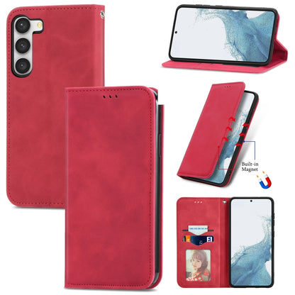 Retro Skin Feel Magnetic Leather Phone Case, For Samsung Galaxy S23 FE 5G, For Samsung Galaxy A24 5G, For Samsung Galaxy S23 Ultra 5G, For Samsung Galaxy S23+ 5G