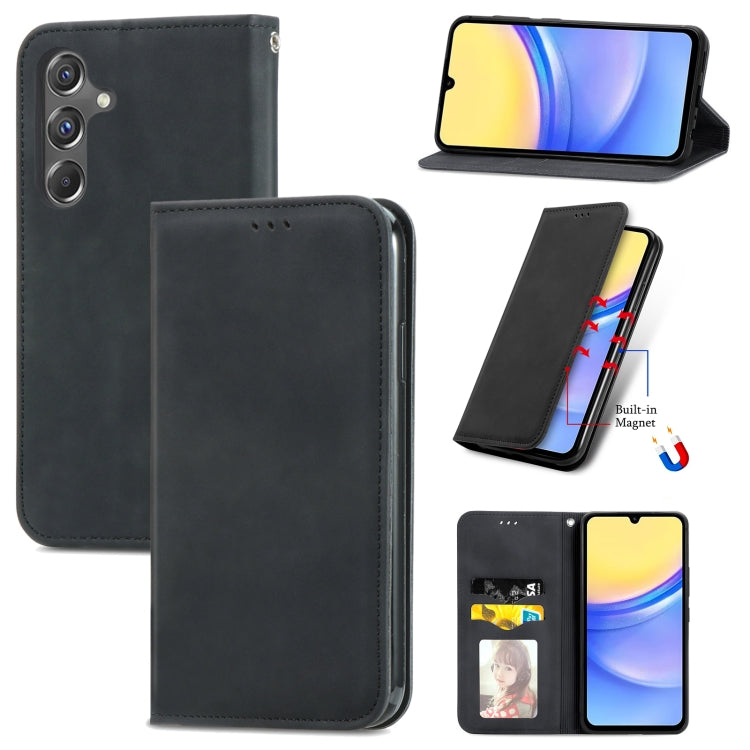 Retro Skin Feel Magnetic Leather Phone Case, For Samsung Galaxy S24+ 5G, For Samsung Galaxy S24 5G, For Samsung Galaxy A15, For Samsung Galaxy A05