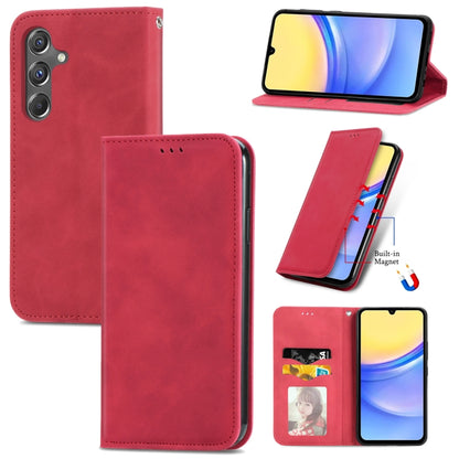 Retro Skin Feel Magnetic Leather Phone Case, For Samsung Galaxy S24+ 5G, For Samsung Galaxy S24 5G, For Samsung Galaxy A15, For Samsung Galaxy A05