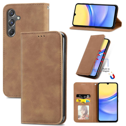 Retro Skin Feel Magnetic Leather Phone Case, For Samsung Galaxy S24+ 5G, For Samsung Galaxy S24 5G, For Samsung Galaxy A15, For Samsung Galaxy A05