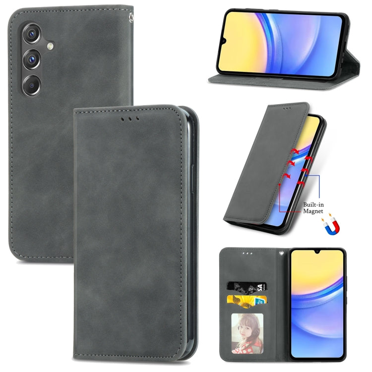 Retro Skin Feel Magnetic Leather Phone Case, For Samsung Galaxy S24+ 5G, For Samsung Galaxy S24 5G, For Samsung Galaxy A15, For Samsung Galaxy A05