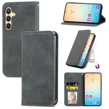 Retro Skin Feel Magnetic Leather Phone Case, For Samsung Galaxy S24+ 5G, For Samsung Galaxy S24 5G, For Samsung Galaxy A15, For Samsung Galaxy A05