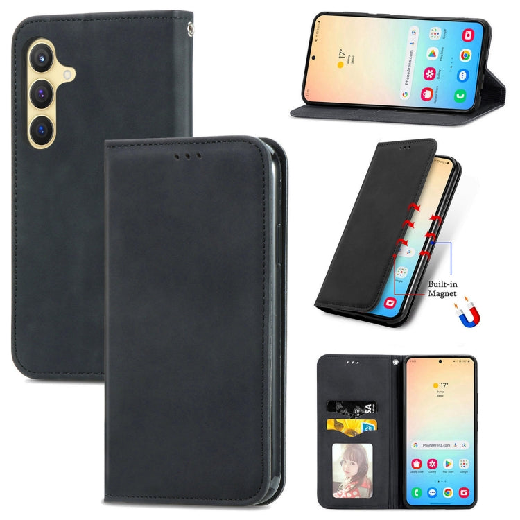 Retro Skin Feel Magnetic Leather Phone Case, For Samsung Galaxy S24+ 5G, For Samsung Galaxy S24 5G, For Samsung Galaxy A15, For Samsung Galaxy A05