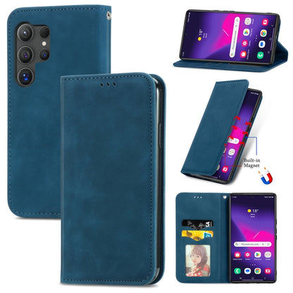 Retro Skin Feel Magnetic Leather Phone Case, For Samsung Galaxy XCover 7, For Samsung Galaxy A55 5G, For Samsung Galaxy A35 5G, For Samsung Galaxy S24 Ultra 5G